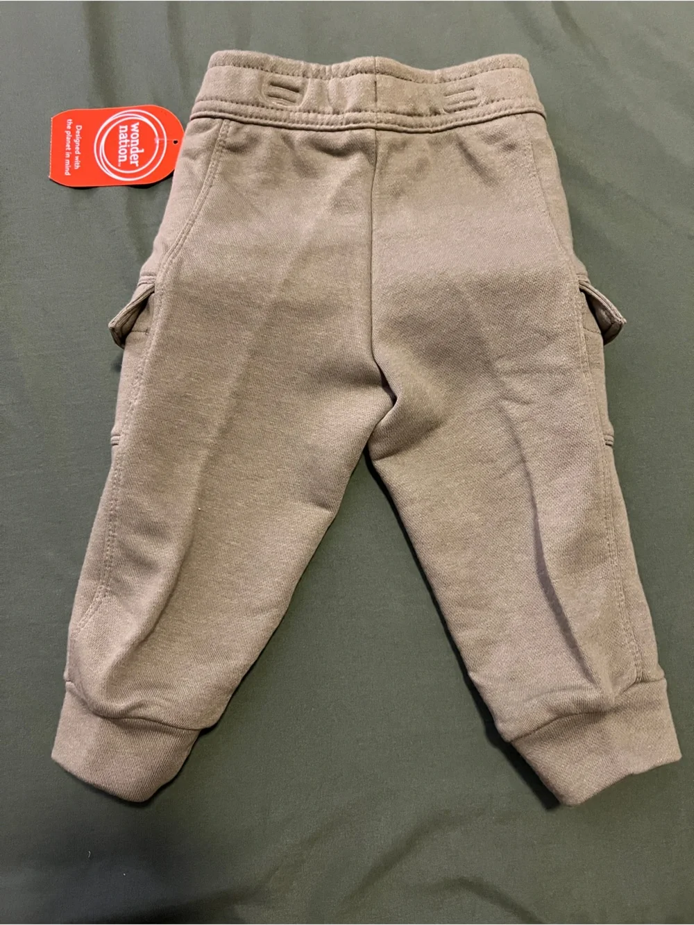 Kids Olive Green Cargo Jogger Pants Size 18M